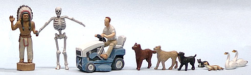 Postman with Dog Arttista #1136 O Scale Figures People Model Trains New 